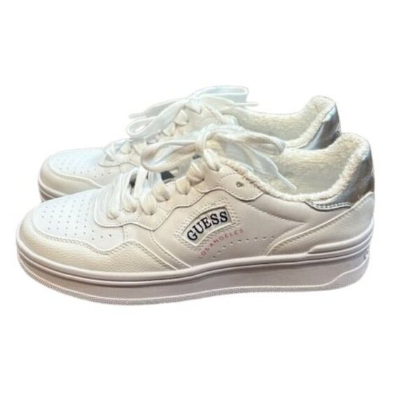 GUESS Sybella Low Top Round Tow Sneakers in White – Size 8 M – No Box - Picture 3 of 9